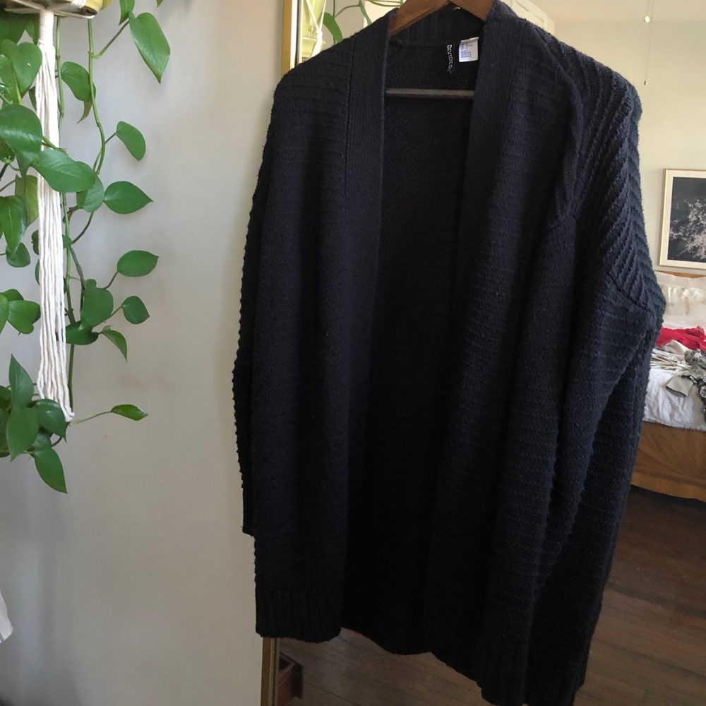 Black Cardigan Sweater